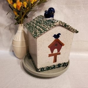 𝅺vintage Canister Birdhouse Ceramic / Cookie Jar / Canister Replacement Piece